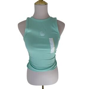NWT Wild Fable Womens Mint Green Ribbed Seashell Tank Top Mermaid Size S
